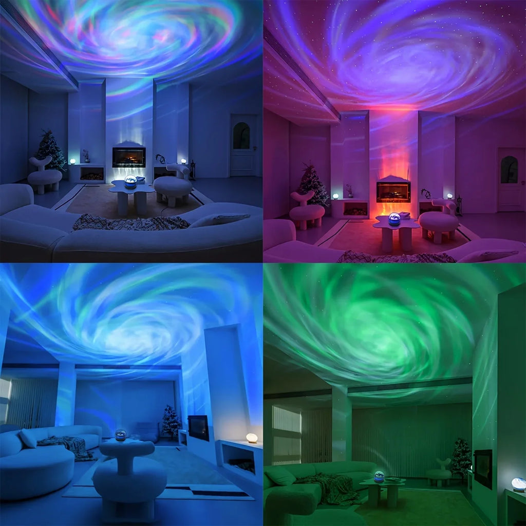 LED Starry Sky Northern Light Projector/ A variety of Styles Projection Lamp with Remote Control /Auto Rotate for Home Party Decor