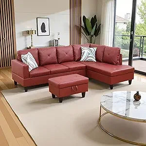 103.5" Oversized Sectional Couch, L Shaped Couch with Storage Ottoman, Modern Modular Sofa with Deep Seat