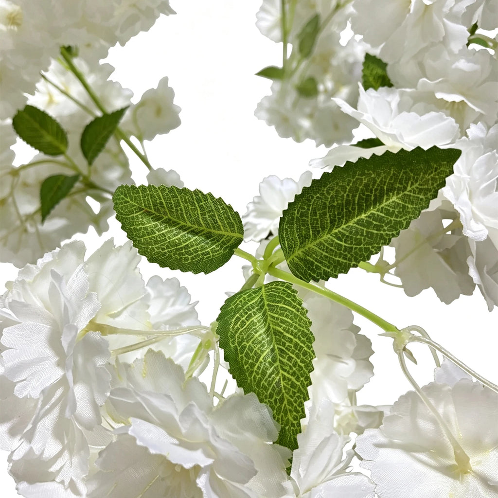 Artificial Cherry Blossom Tree, White Flower Faux Plant in Pot for Home,Office,Wedding,Garden,Party,Hotel Decoration
