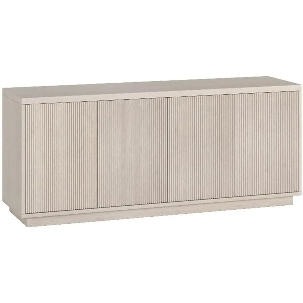 57.13" Alder White MDF TV Stand