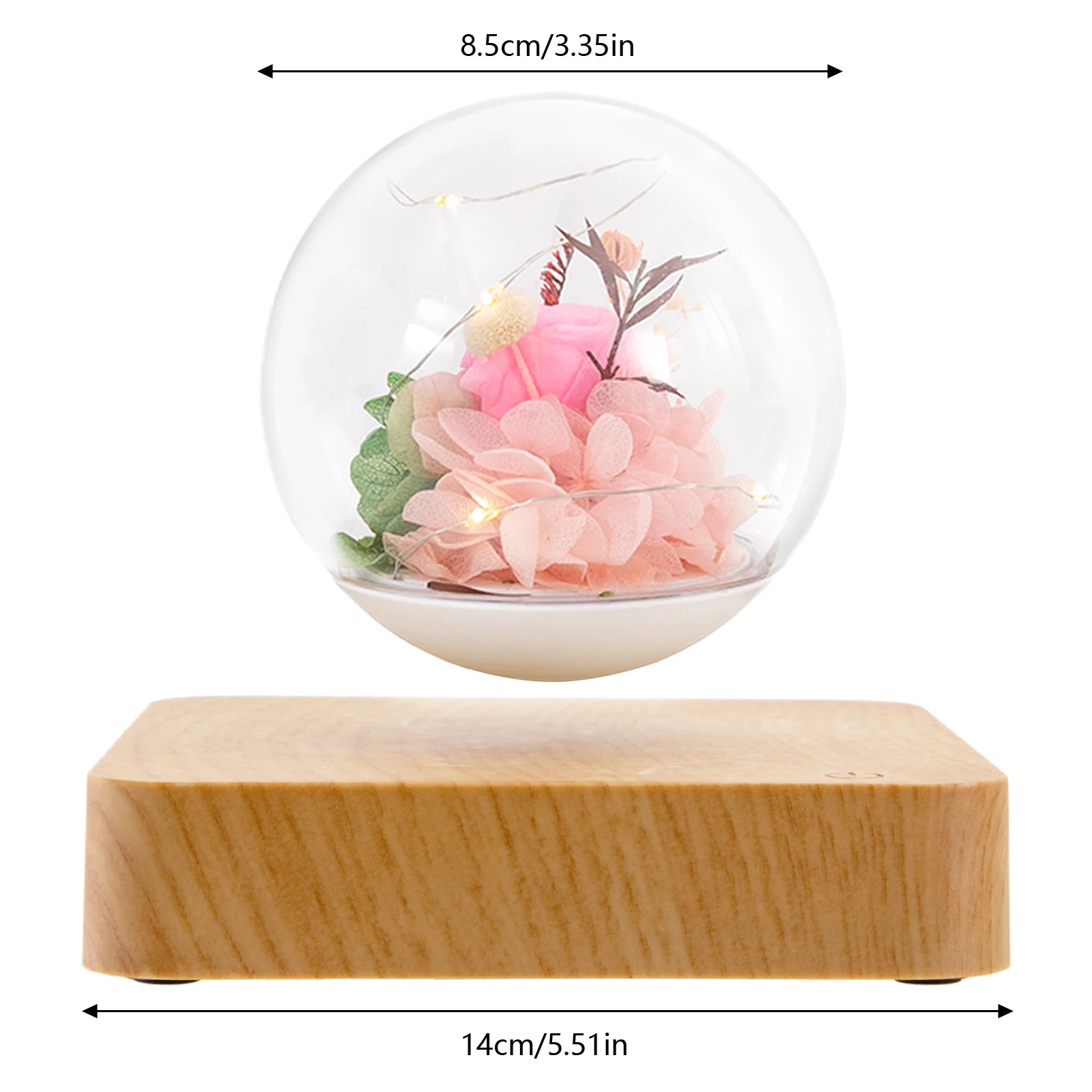 Floating Flower Lamp/ Floating Flowers with LED Light/ Magnetic Levitation Flower Light for Bedrooms/Tables/Offices/Living Rooms
