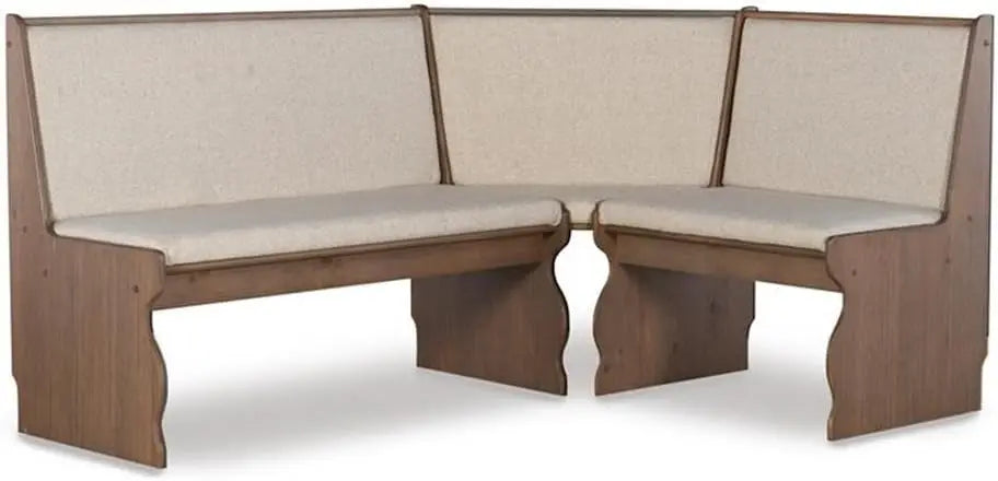 Indoor 3 Piece Kitchen/Dining Corner Table Booth Bench