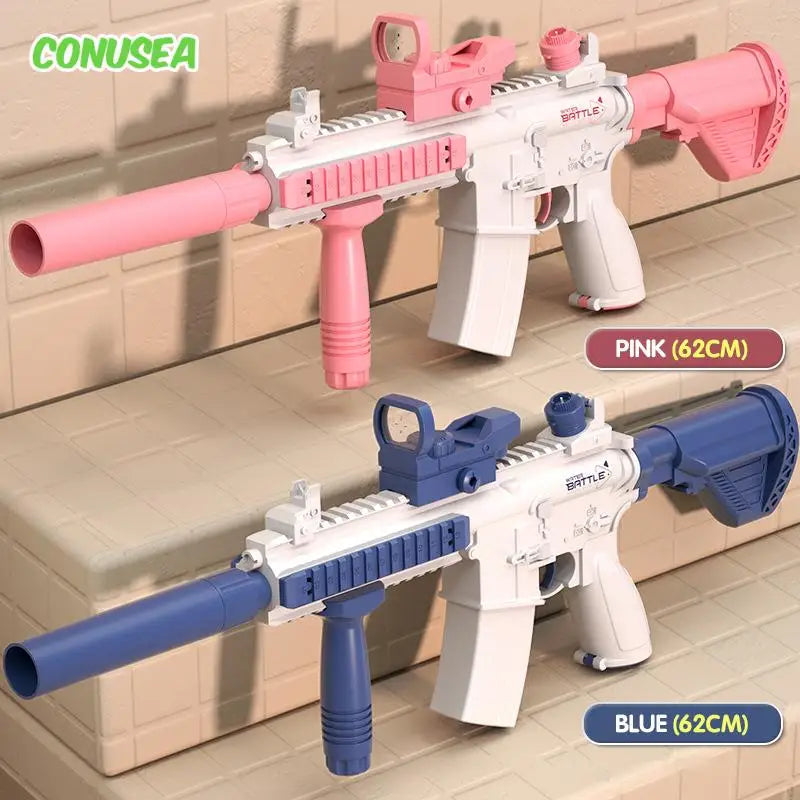 M416 Electric Water Gun Pistol 10M Long Range Portable Guns/Children/ Pool Beach Outdoor Fight Shooting Toys for Kid Games