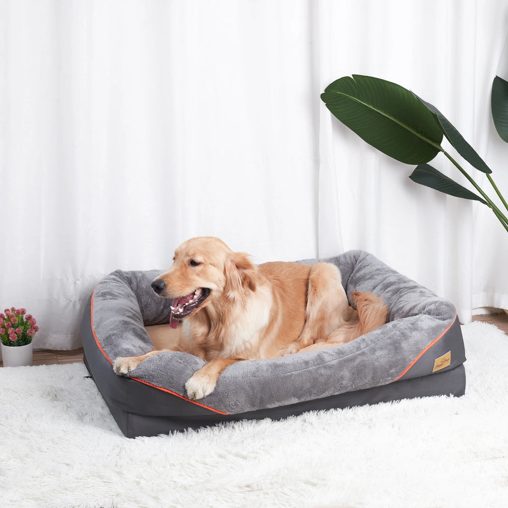 Large Dog Bed Soft/ Comfortable Anti Allergy Warm Fleece Removable Washable Cover Pet Bed/ Waterproof