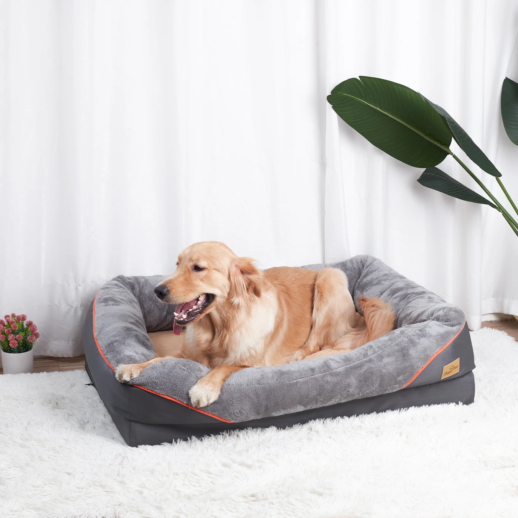 Large Dog Bed Soft/ Comfortable Anti Allergy Warm Fleece Removable Washable Cover Pet Bed/ Waterproof