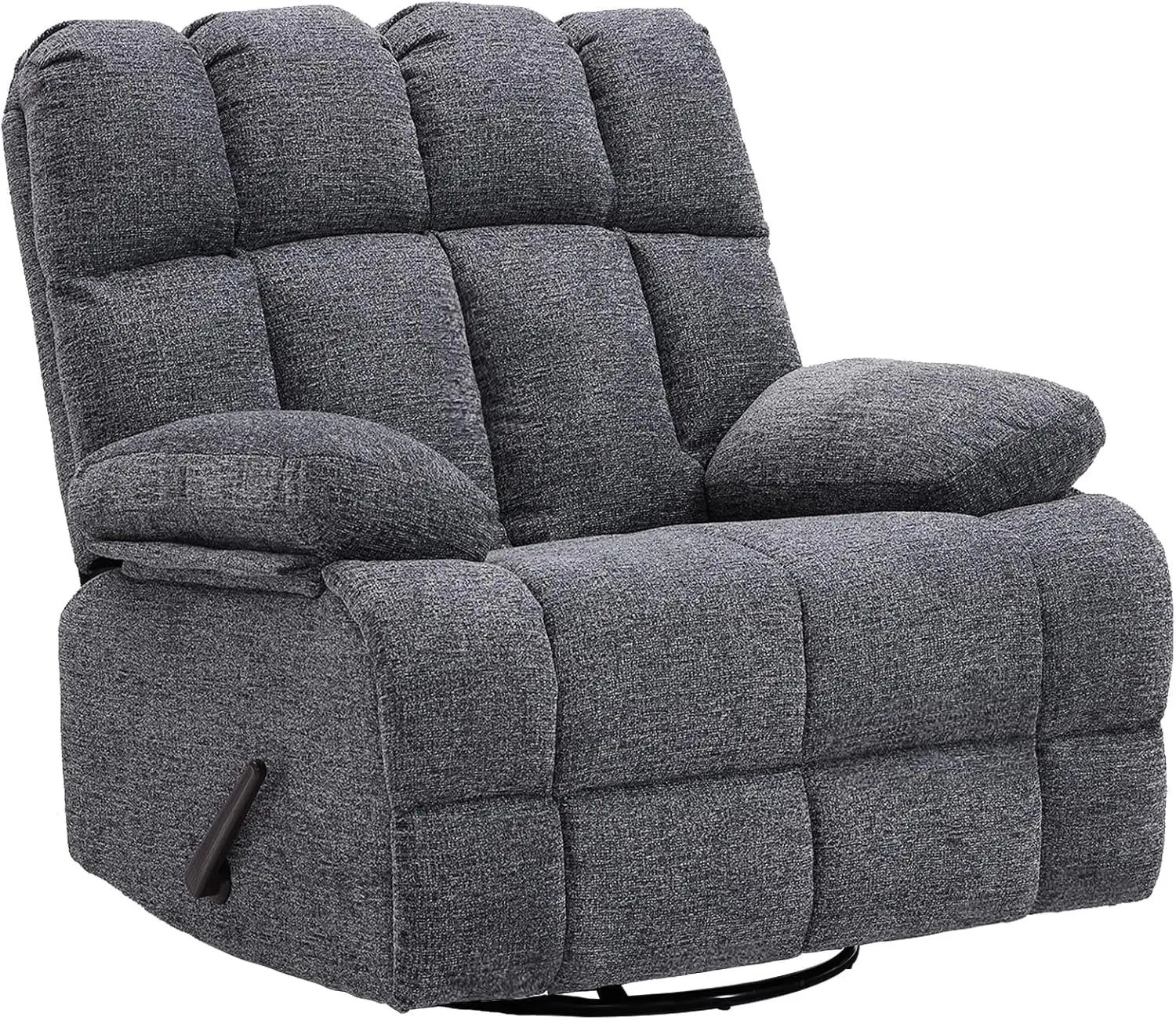 Oversized Rocker Chair, Lazy Boy Recliner Chair for Big Man, Extra Wide Manual Swivel Recliner, Overstuffed Soft Rocking Sofa