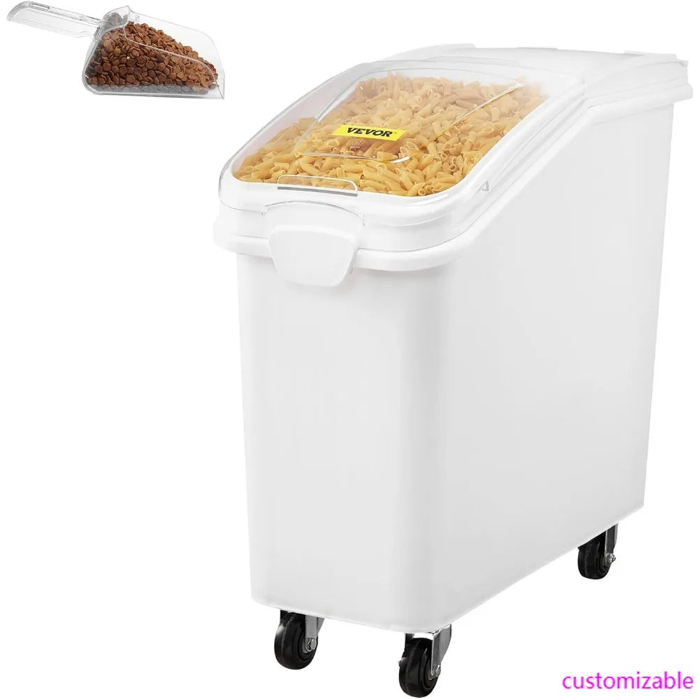 Commercial Kitchen Storage: 21 Gallon Ingredient Bin with 400 Cup Capacity and Sliding Lid