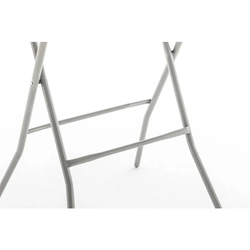 White Granite Plastic Folding Bar Height Table for Commercial, Banquet, Card, and Dining Use