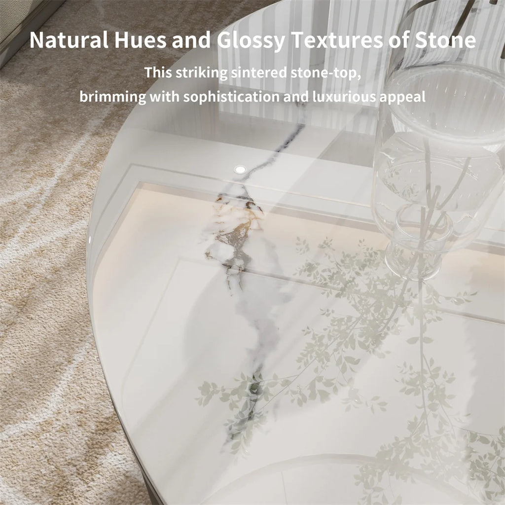 Set of 2 Round Living Room Nesting Table Anti-Rust Outdoor Stacking Center Coffee Table, Small Space Friendly