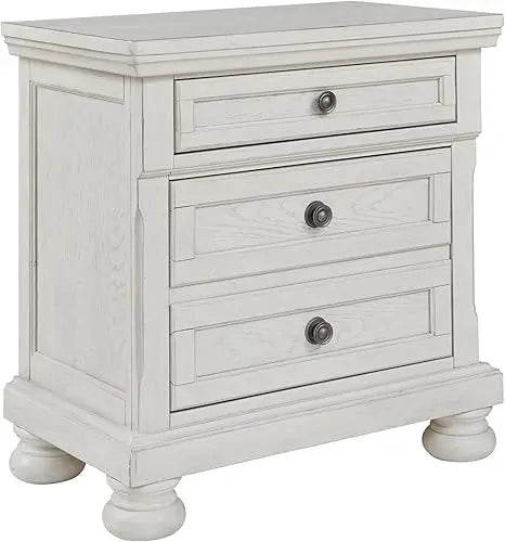 Classic White 2-Drawer Nightstand
