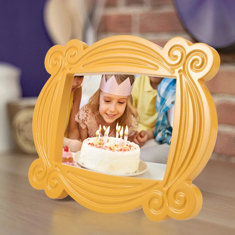 Handmade Door Frame Wood /Yellow Photo Frames/ Collectible Home Decor Collection /Cosplay Gift
