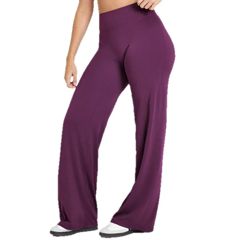 NCLAGEN Yoga Pants GYM Naked Feel Straight-Leg Pants Ultra Soft Butter Fabric Women's Mid-Waist Pilates Running Sport Trousers