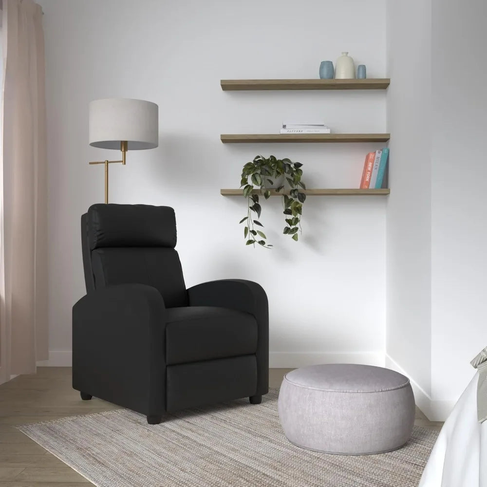 Recliner Chair for Living Room Massage Reading Sofa Home Theater Seating Modern Reclining Easy Lounge with PU Leather Padded Sea