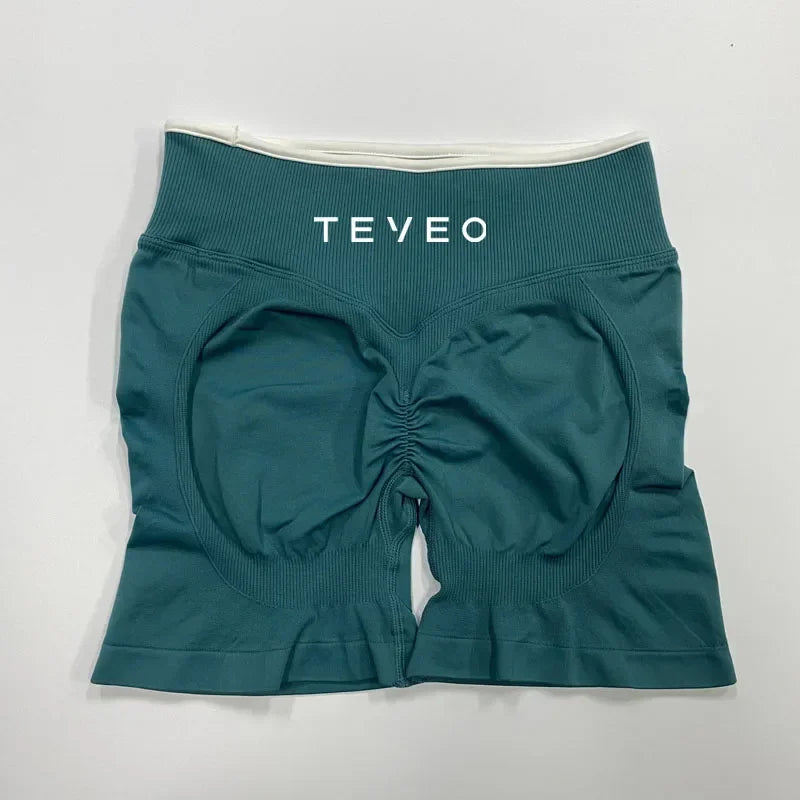 TEVEO – Short Yoga for Women, Pants with Elastic, Fitness, Cycling, Body Building, Leggings for Yoga