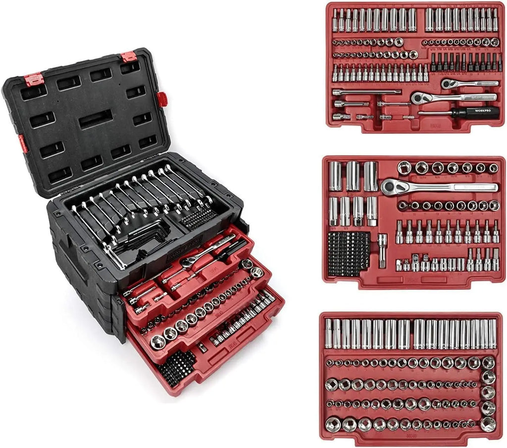 Bestseller 450-Piece Mechanics Tool Set, Universal Professional Tool Kit with Heavy Duty Case Box