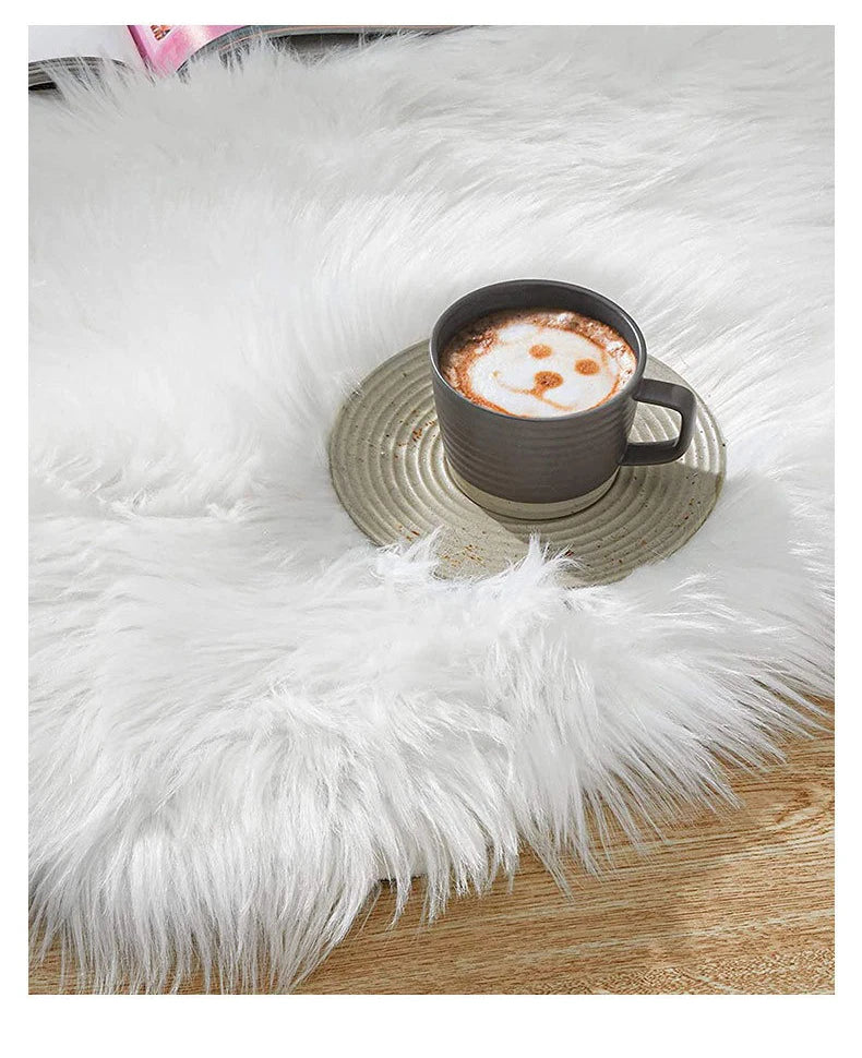 Imitation Sheepskin Carpet Fluffy Plush Rugs Luxury Fur Bedroom Bedside Carpet Living Room Sofa Area Rug Faux Wool Carpet