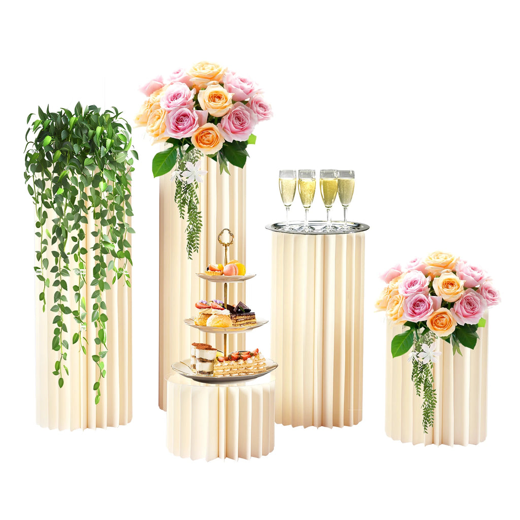 5PCS Party Wedding Flower Stand/ Cylinder Wedding Centerpieces /Cardboard Vases Flower / Stand for Party
