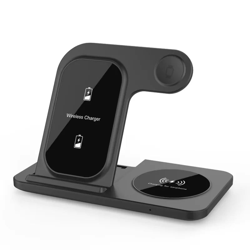 Desk Fast Wireless Charger Stand Pad/ Foldable Fast Charging Station Dock for iPhone 16 15 14 13 12 Pro Max Apple Watch, Air Pods