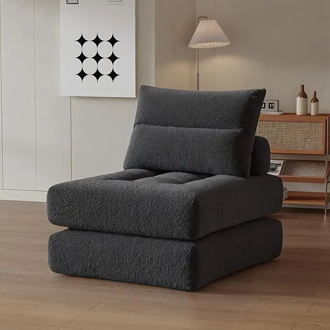 Folding Sofa Sleeper Chair for Living Room/Dorm/Office, Velvet Futon Couch, Lounge Sofa, Convertible