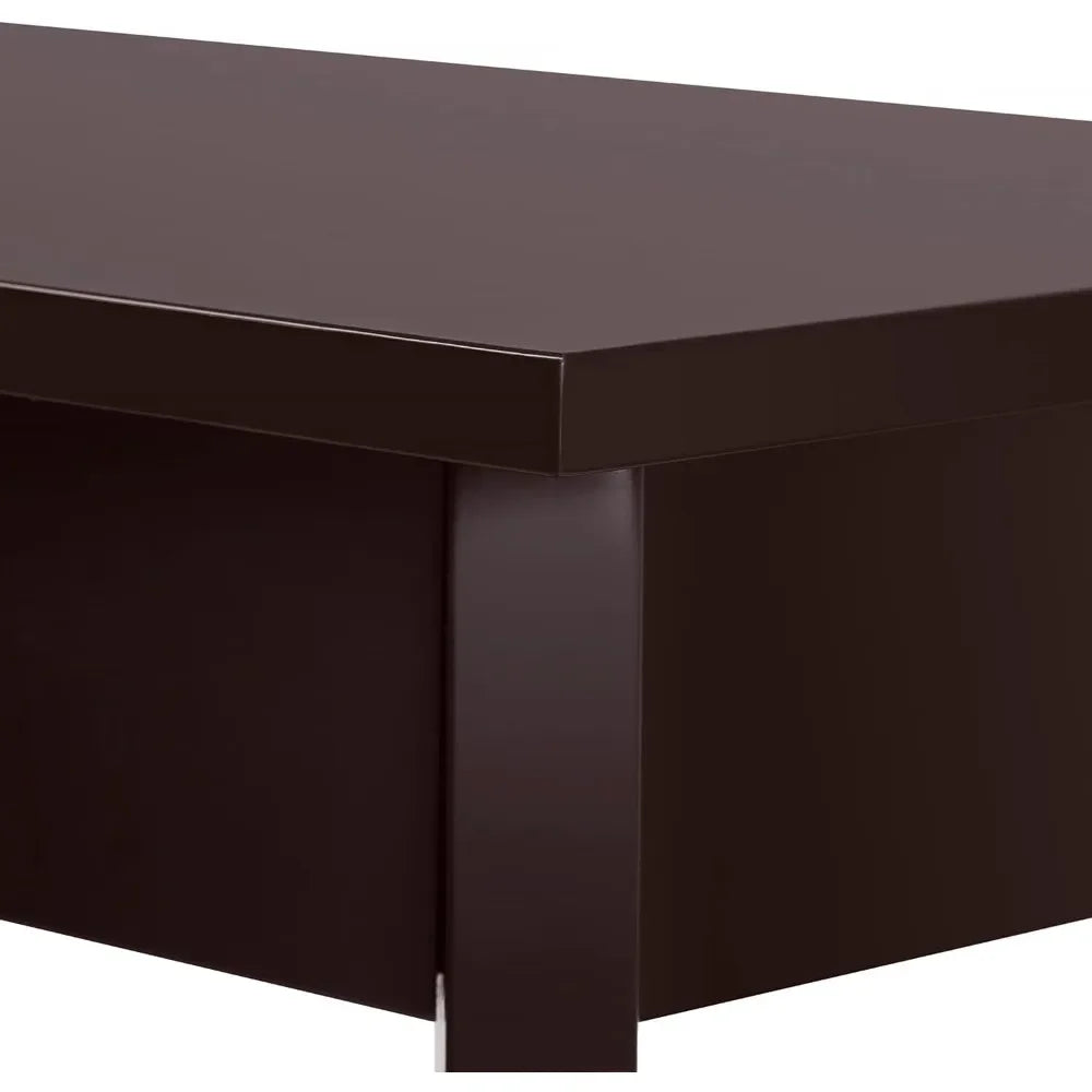 Narrow Console Table with Drawer and Shelves, Chic Accent Sofa Entryway Table, Living Room, Hallway, Espresso