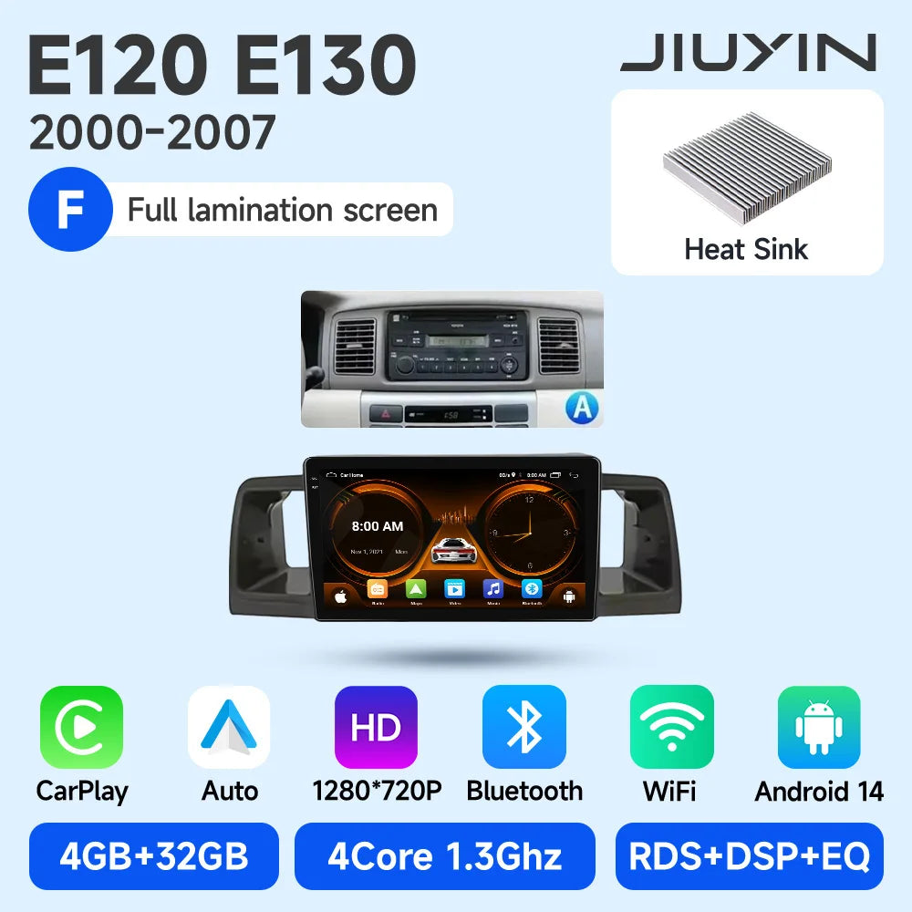 For Toyota Corolla Verso Spacio E120 2001-2007 Auto Radio Car Play WIFI Car Radio/ GPS Navigation/ Multimedia Video Stereo DSP Audio