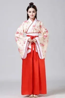 Vintage Ethnic Style Women Top/ Skirt 2 Piece Set Princess Dance Costume/ Hanfu Ladies Suit Cosplay Outfit Woman New Year Clothing