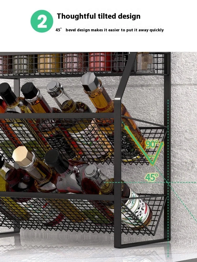 Kitchen Condiment Shelf Multi Tier Drawer Storage Cabinet Basket Organizer Drawer Ideal Countertop Pantry Under The Sink Desktop