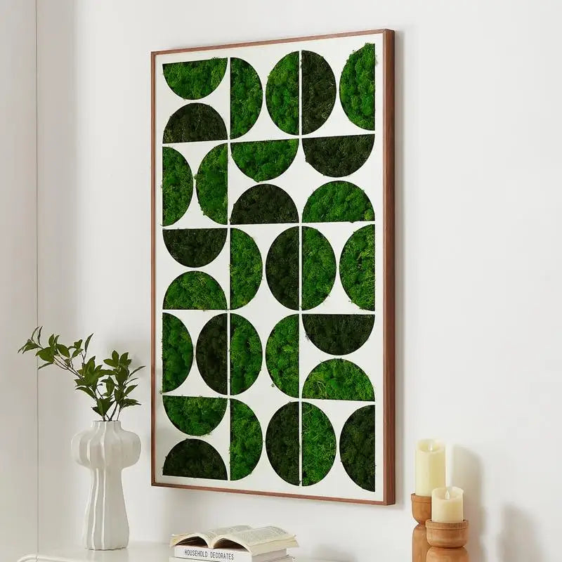 Metal Moony Moss Wall Art/ Decorative Home Decor for Unique Interior Design