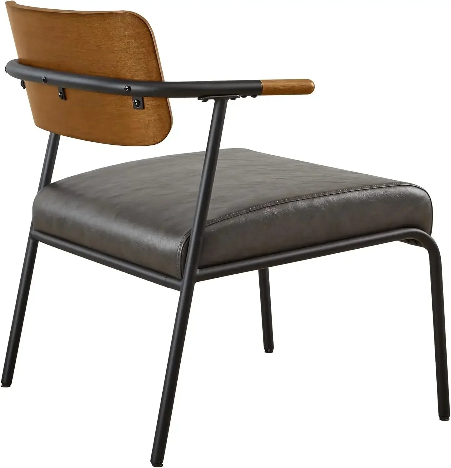 Accent Chair Set of 2, Mid-Century Modern Chair, Upholstered Lounge Armchair with Metal Frame & Removable Cushion