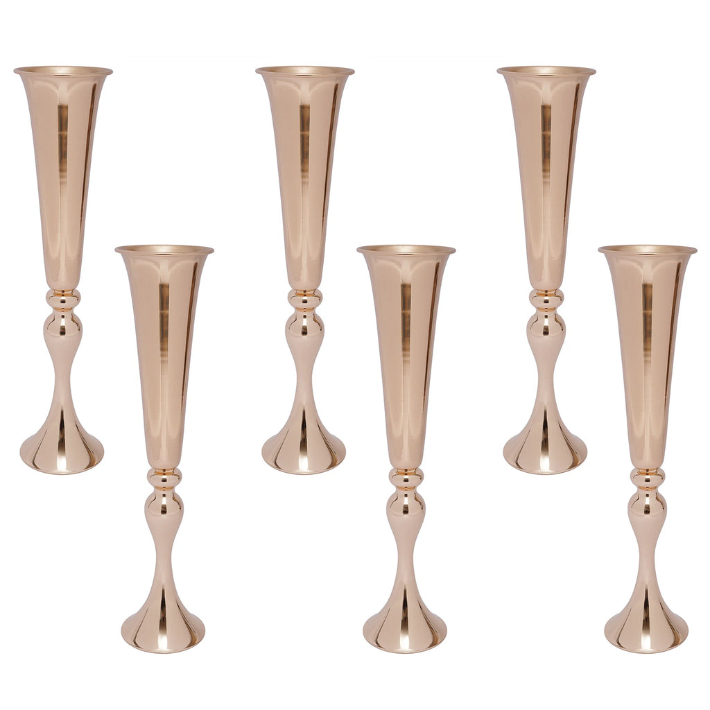 Metal Trumpet Vases, Flower Vase, Metal Table Centerpieces for Wedding Party/ Banquet Decor