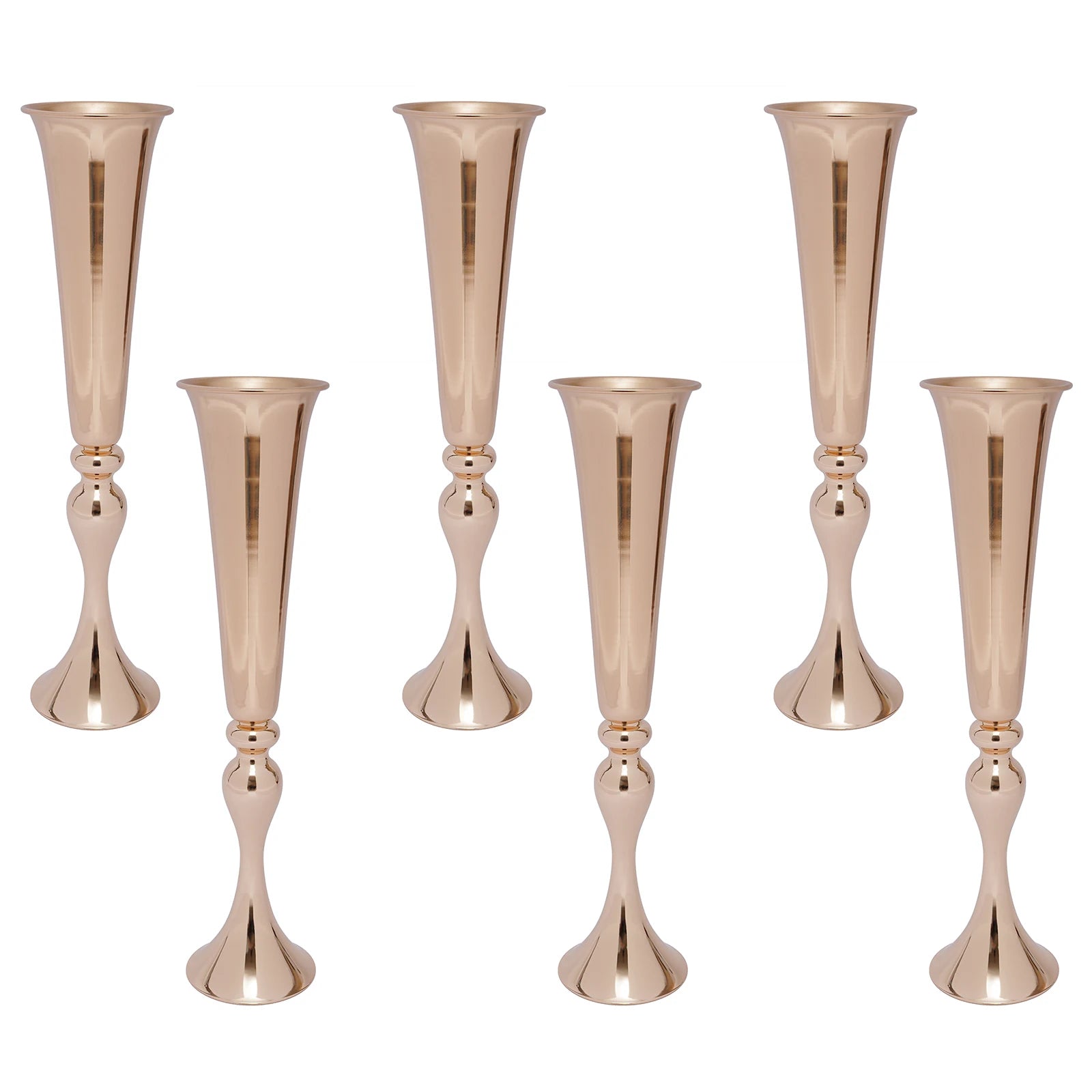 Metal Trumpet Vases, Flower Vase, Metal Table Centerpieces for Wedding Party/ Banquet Decor