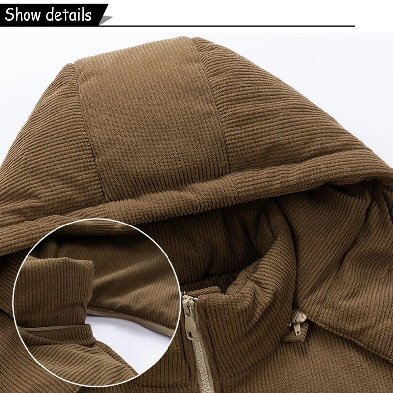 Autumn/ Winter Men Outdoor Removable Hooded Windbreak Jacket /Coats Men Warm Outwear Casual Fashion Solid Parkas/ Jacket Male Tops