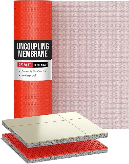 Decoupling Membrane for Tile Flooring - Anti-Fracture Underlayment for Floors