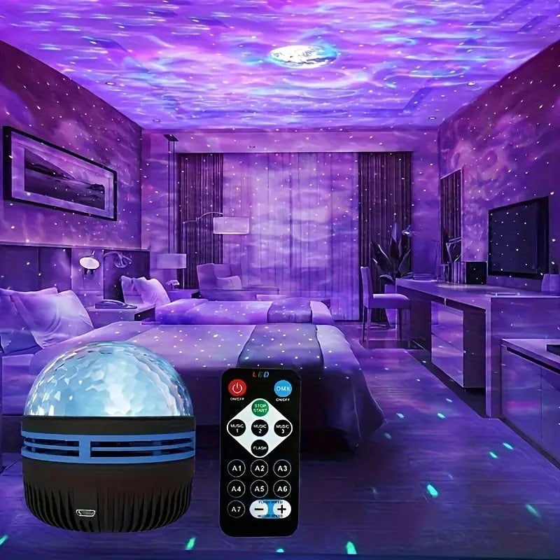 LED Starry Sky Northern Light Projector/ A variety of Styles Projection Lamp with Remote Control /Auto Rotate for Home Party Decor