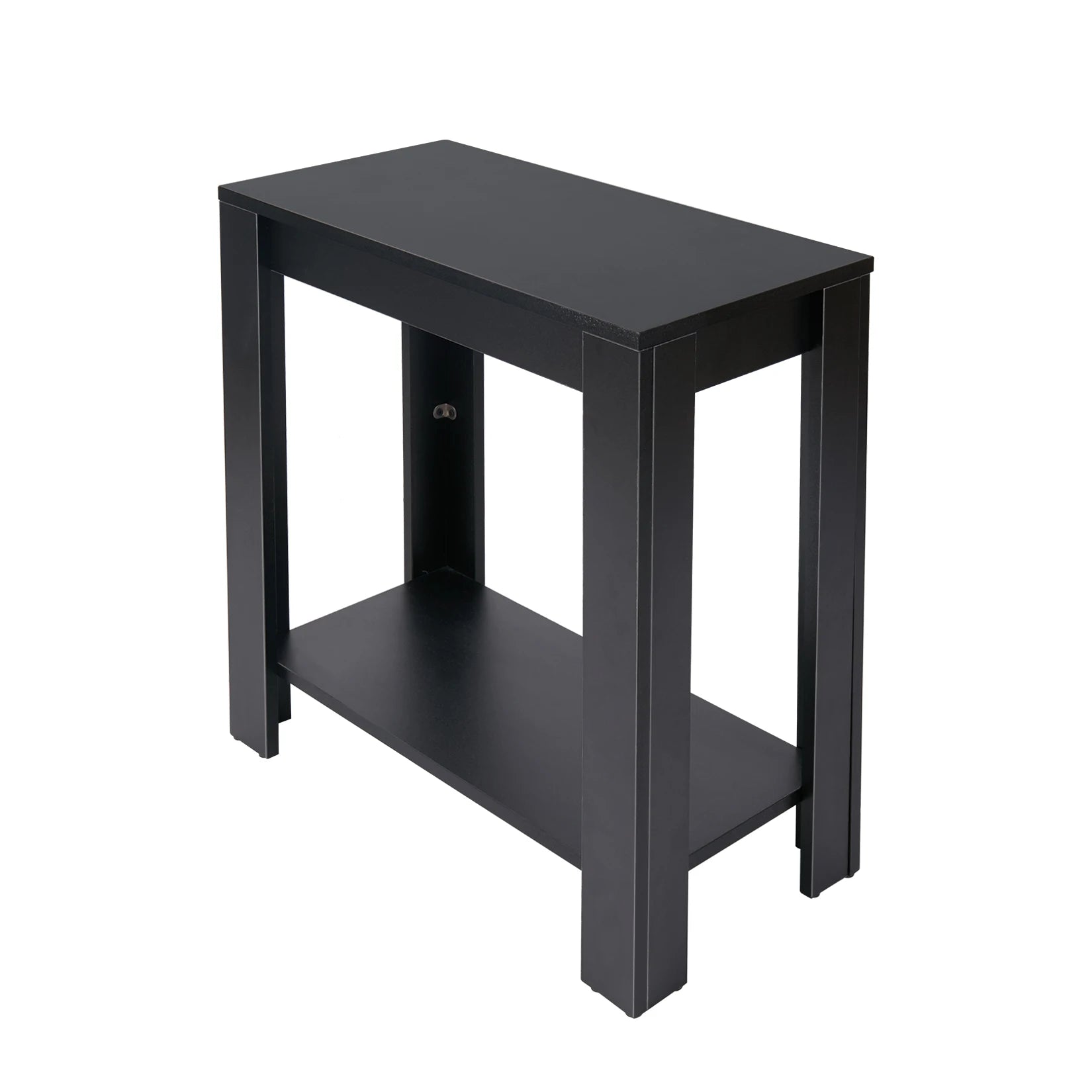 Narrow Sofa Side Table with 2-Tier Open Storage Spaces Modern Living Room Offices End Table Nightstand for Condos, Apartment