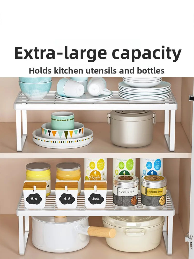 Kitchen Storage Countertop Bowl, Plate, Pot ,Utensil Organizer Cabinet/ Inner Multi-layer Self Seasoning Tabletop Storage