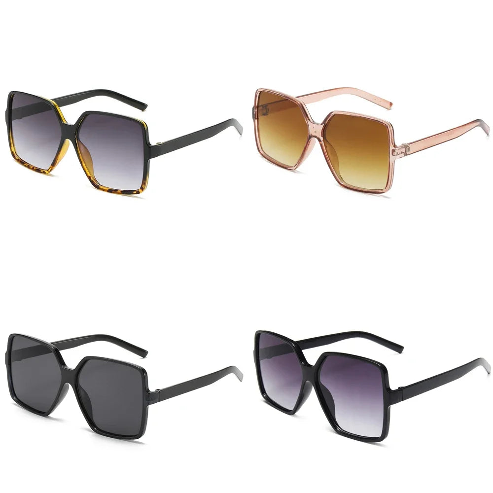New Vintage Sunglasses Women/ Square Big Frame Sun Glasses Female Brand Designer Retro Shades Fashion
