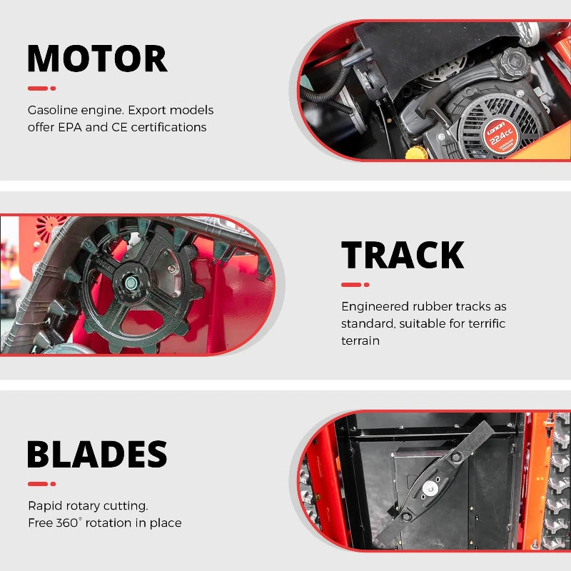 Customized Remote-controlled Lawn Mower, Farm Garden Automatic Crawler Track Lawn Mower/ Robot, Household High Quality Lawn Mower