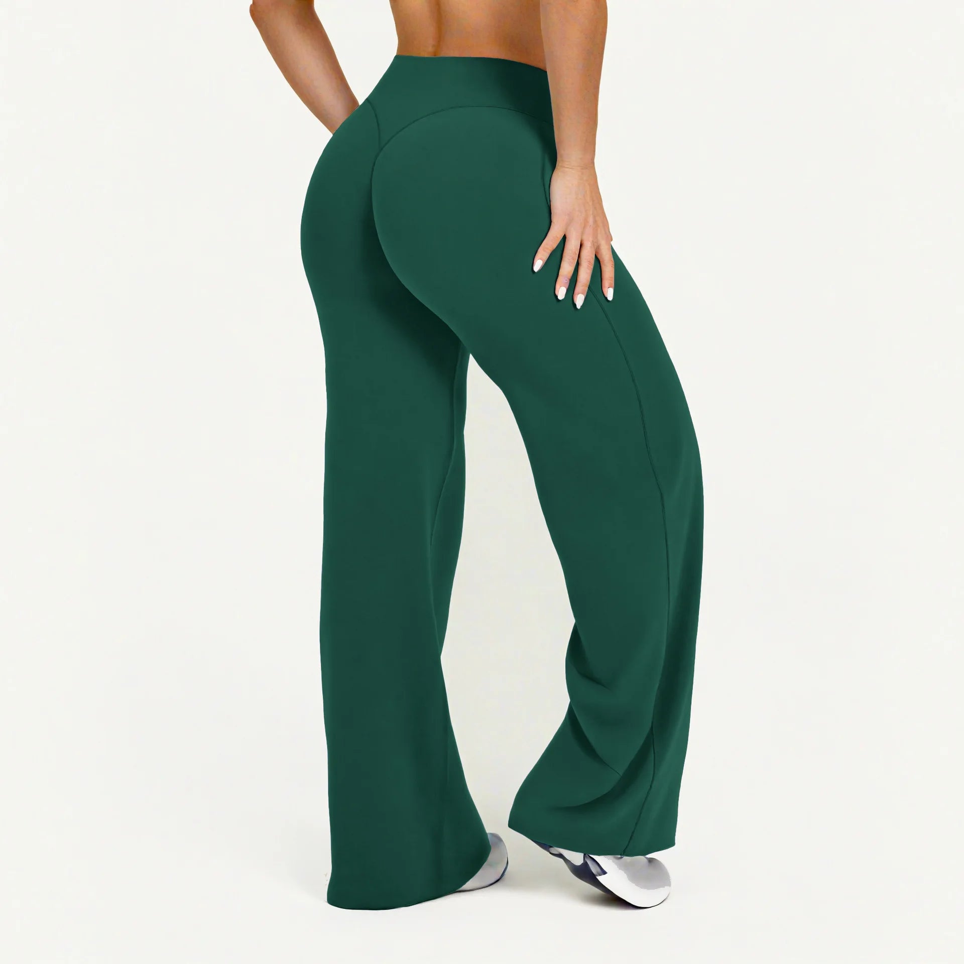 NCLAGEN Sport Trousers Straight-Leg Pants Ultra Soft Butter Fabric Women's Mid-Waist Yoga Pants GYM Naked Feel Pilates Running