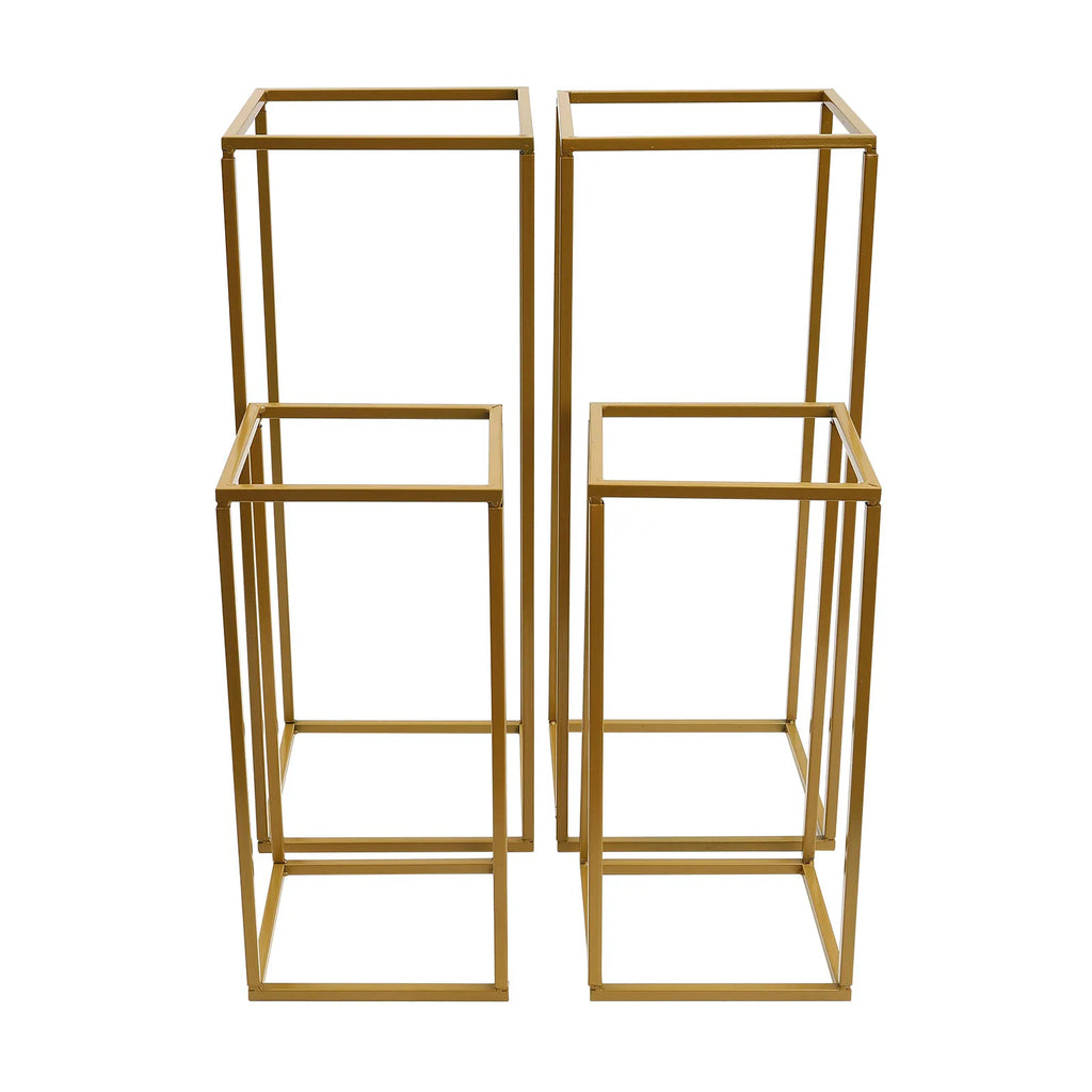 4 Pack Flower Stand Detachable Geometric Floral Display Rack Wedding Party Backdrop Stand/ Home/ Garden/ Hotel Decoration