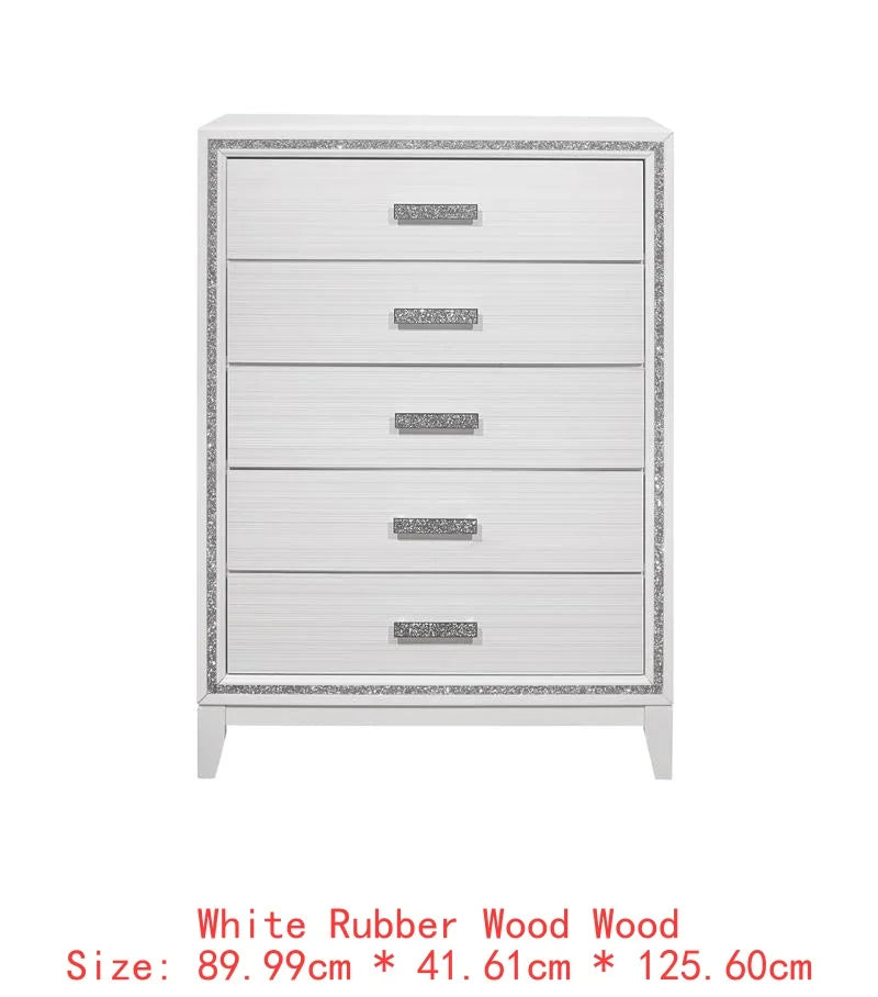 5PC King Bedroom Set - White Modern Design