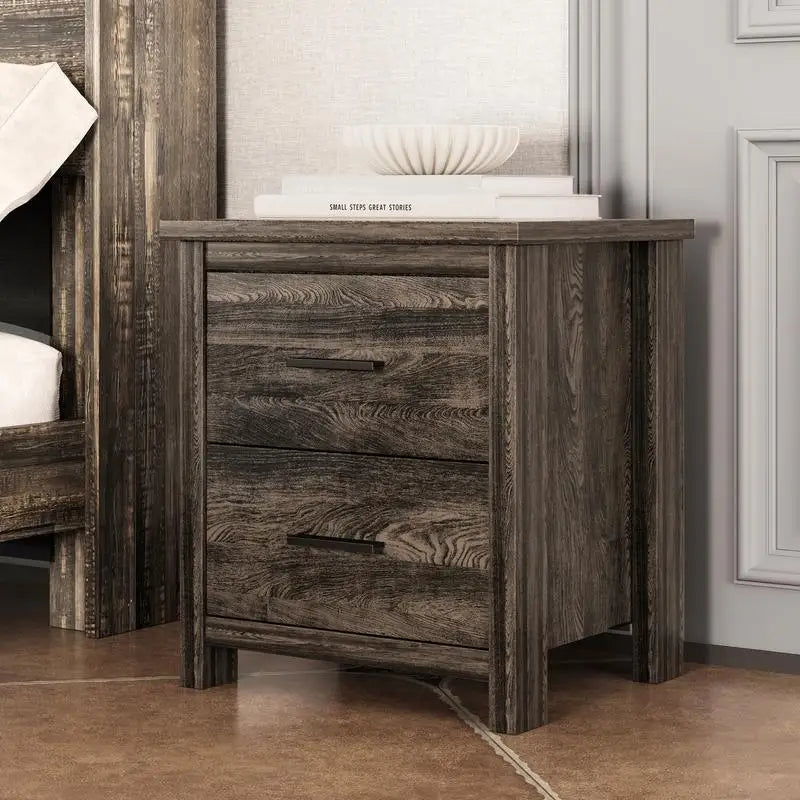 4-Piece Bedroom Set, Queen Bed Frame with Storage Headboard and Charging Station