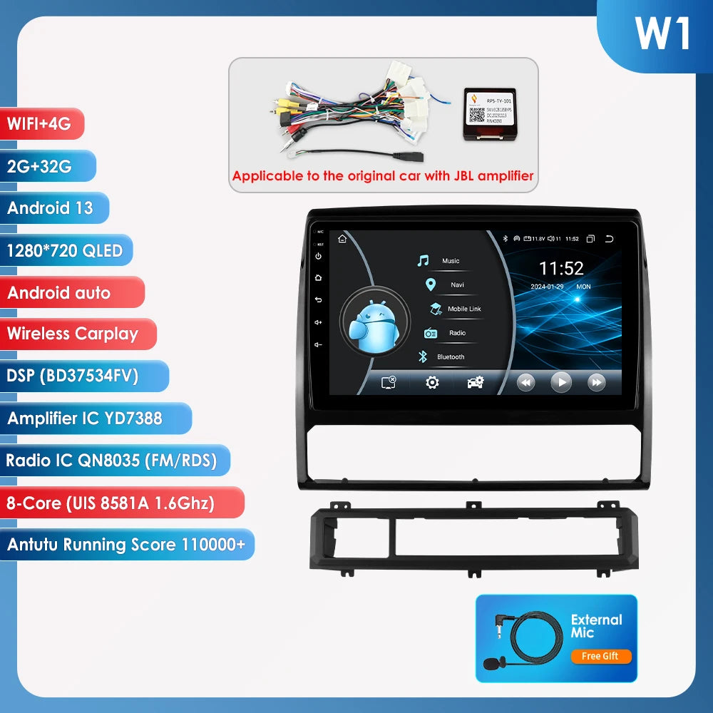 Android Auto Car Radio For Toyota Tacoma 2/Hilux 2005-2015 Multimedia player GPS Navi/ Stereo Car Intelligent Systems 4G Car Play