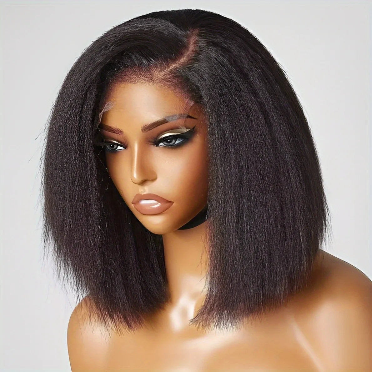 Straight Natural Straight Short Human Hair Wig,13x4 HD Front Lace, 5×5 No Glue Pre-Pulled Hairline Design for Easy Care