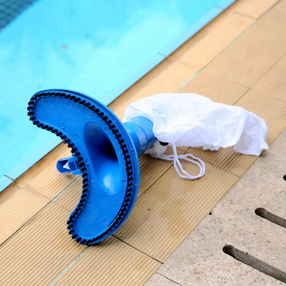 Professional Pool Cleaning Suction Set with Brush Multipurpose Pool Vacuum Suction Head Lightweight EU Plug for Spa/ Water Park