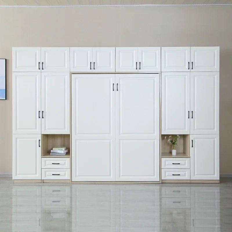 Invisible Multifunctional Wardrobe Integrated Folding Bed, Combination Study Room/ Bedroom/ Hidden Wall Cabinet Bed / Bedroom Set