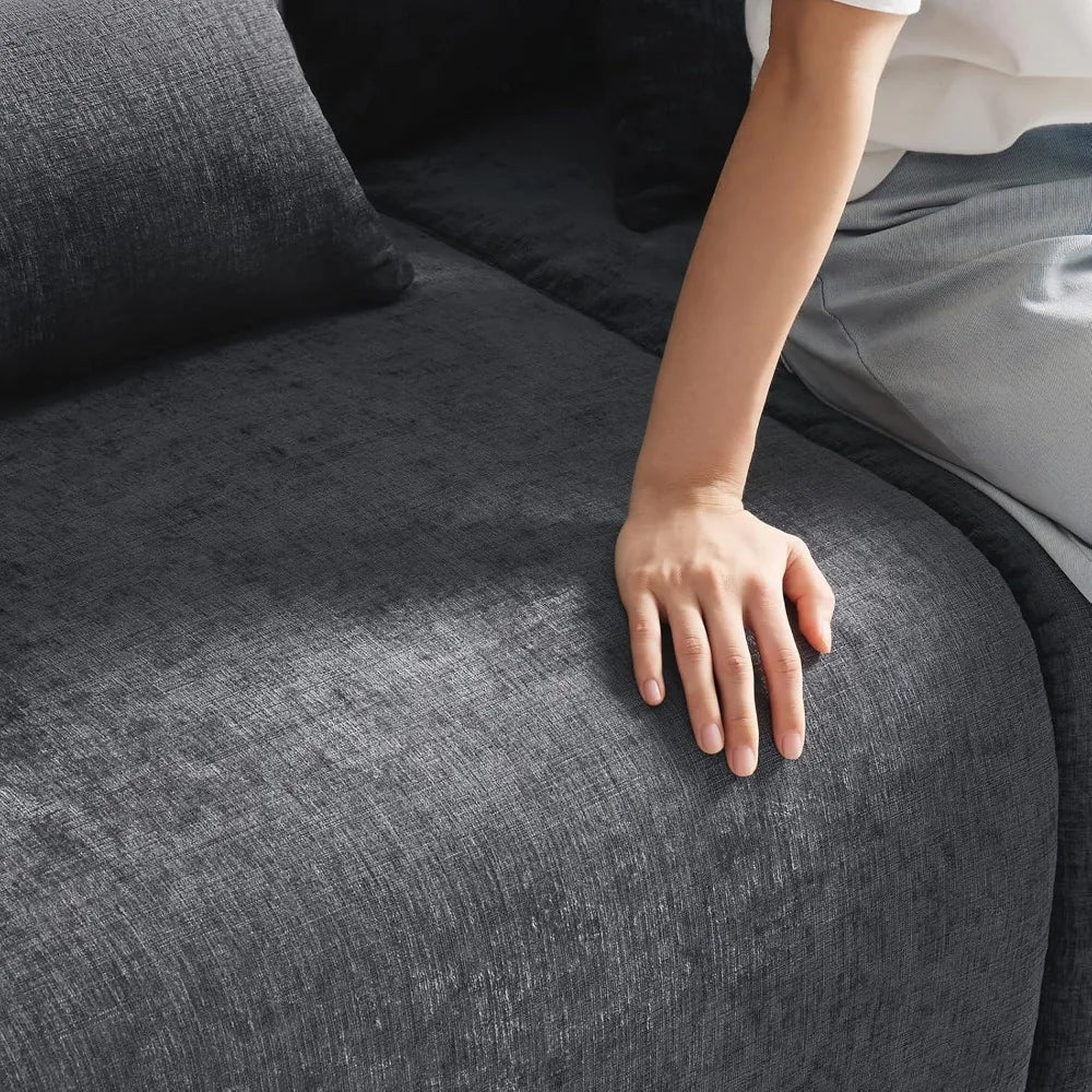 Loveseat Sofa, Grey Love Seat Couches for Living Room, 2 Seater Small Couch for Small Spaces, Bedroom, Office Sofas