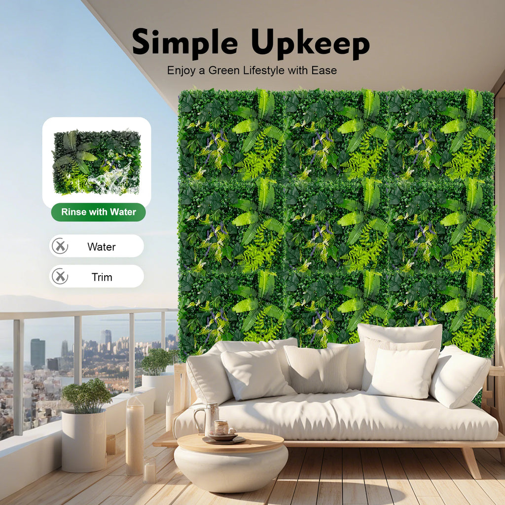 6PCS 60x40cm Artificial Grass Backdrop Wall, Greenery Walls，Greenery Backdrop for Indoor/Outdoor, Wedding, Garden, Home