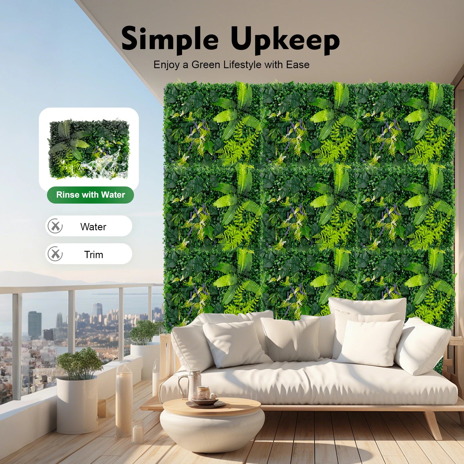 6PCS 60x40cm Artificial Grass Backdrop Wall, Greenery Walls，Greenery Backdrop for Indoor/Outdoor, Wedding, Garden, Home