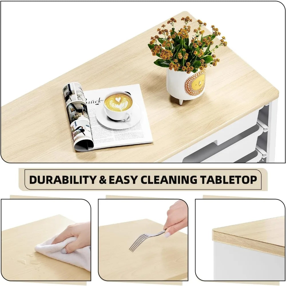 12-Drawer Storage Cabinet with Wooden Top for Home, Living Room, Bedroom, and Classroom Organization